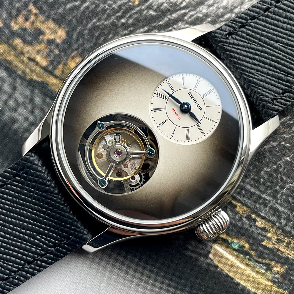 Merkur 100% Tourbillon Watch Fritillaria Dial - Image 3