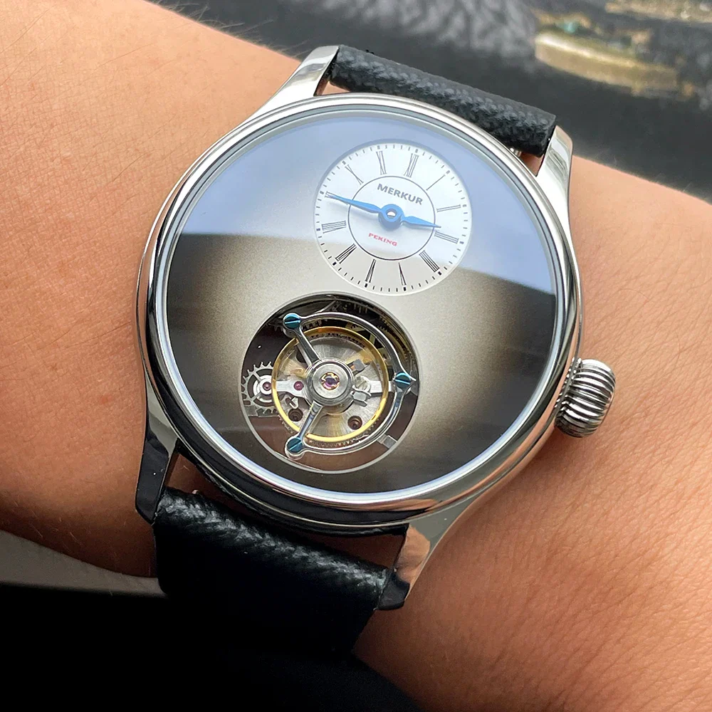 Merkur 100% Tourbillon Watch Fritillaria Dial - Image 6