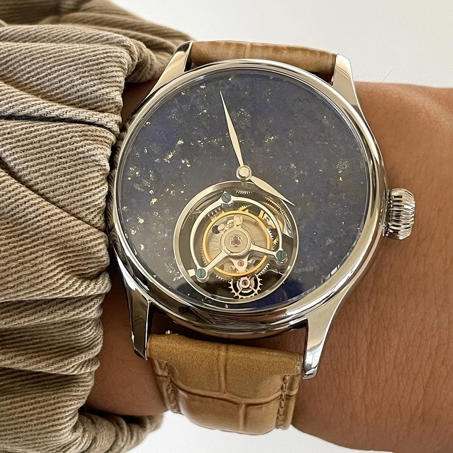 Merkur 100% Tourbillon Watch Natural Stone Dial - Image 2