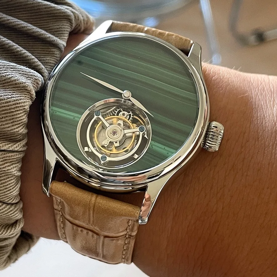 Merkur 100% Tourbillon Watch Natural Stone Dial - Image 4